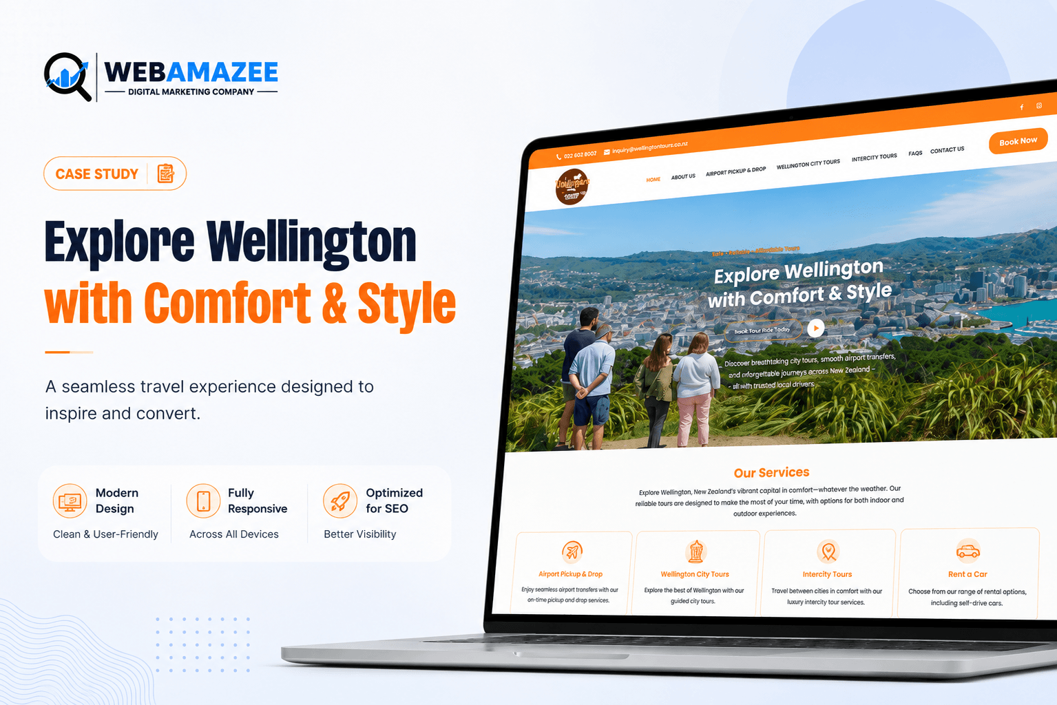Wellington Tours A modern website for seamless travel experiences